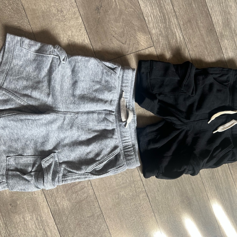 Old Navy Black and Gray Casual Shorts with Elastic Waistband